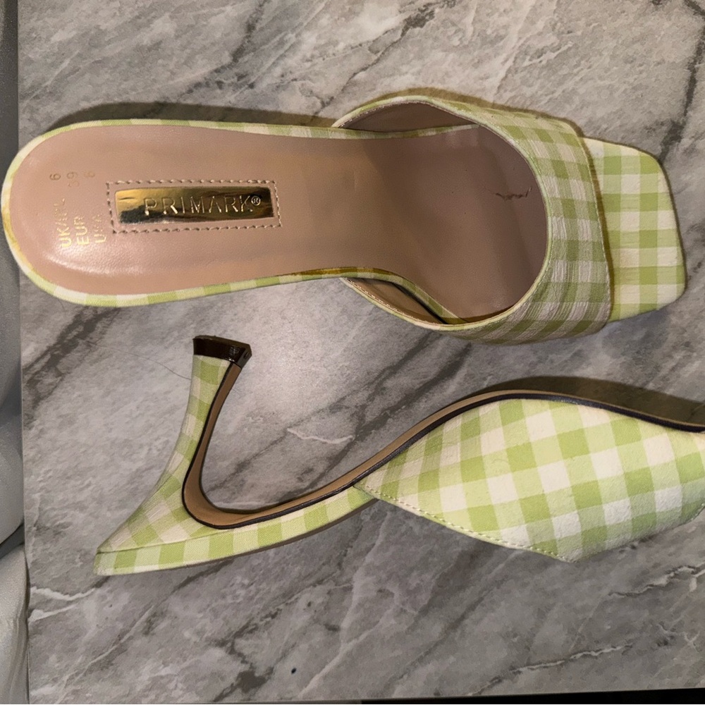Primark Green Checkered Women's Heels